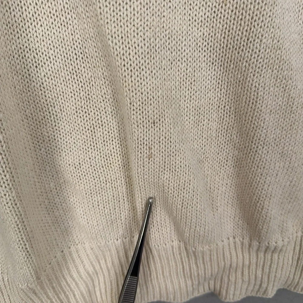 Vintage Polo Ralph Lauren Sweater Men XL Beige Linen Cotton Blend Classic Preppy